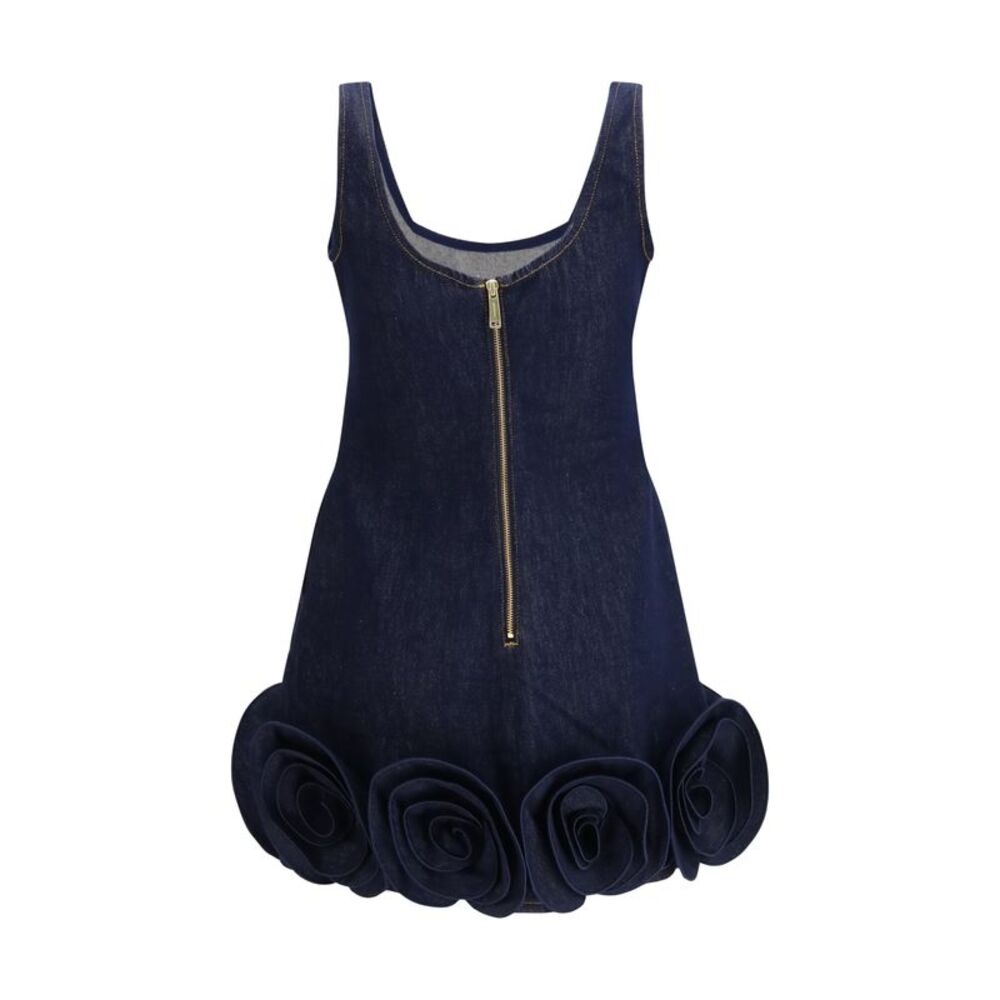 Self-Portrait Women Denim 3D Flower Mini Dress - Picture 2 of 3